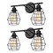 2-Light Industrial Vanity Light Rustic Wall Sconce for Bathroom, Farmhouse, or Kitchen Durable Metal Fixture with Adjustable Lighting, Easy Installation